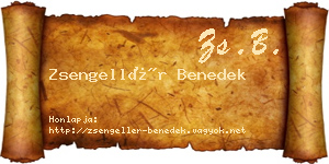 Zsengellér Benedek névjegykártya